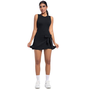 Conjunto Deportivo de Una Pieza para Mujer, de Alta Elasticidad, para Gimnasio, Yoga, Tenis, con Logotipo Frontal, Falda y Vestido, Ropa Deportiva - Product Image 6