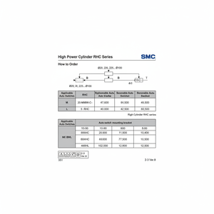 Cilindro de alta potencia SMC Pneumatics, piezas neumáticas - Product Image 1