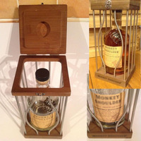 Support de présentation en métal pour bouteilles de whisky, bourbon, tequila