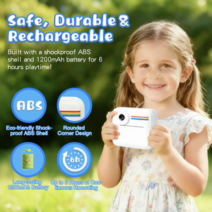 Appareil photo instantané pour enfants K22, écran HD 2,4 pouces, photos et vidéos 1080P, <span class=keywords><strong>carte</strong></span> SD 32 Go + lecteur <span class=keywords><strong>de</strong></span> <span class=keywords><strong>carte</strong></span>, cadeau d'anniversaire durable - Product Image 2