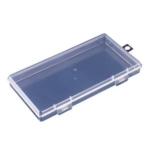 Caja de almacenamiento de plástico transparente con tapa abatible de 17cm de largo para piezas de joyería y anzuelos, organizador de escritorio, contenedor pequeño vacío - Product Image 2