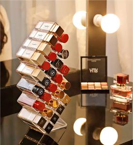 דגי צורת ברור אקריליק שפתון ארגונית אחסון מגדל איפור Stand עבור 28 ליפ מקלות איפור קוסמטי תצוגה - Product Image 5