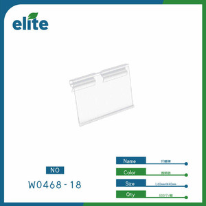 All'ingrosso all'ingrosso gancio di plastica trasparente e supporto per etichette con materiale in acciaio inossidabile per la vendita al dettaglio di scaffali e strisciò - Product Image 1