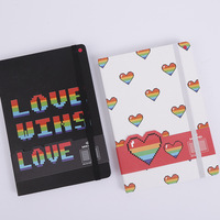 Cahier de planificateur d'affaires personnalisé multicolore à imprimé cœurs Couverture rigide en papier de cuir Journal scolaire Fournisseur de la Chine