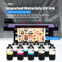 Tinta Printer UV UJV100-160 UJV100-160Plus untuk Mimaki Lus 210 UV Ink 1000ml, Bahan Impor