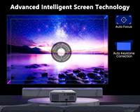 Mini projecteur intelligent 4K d'origine d'usine, 1000 lumens ANSI, projecteur vidéo portable pour cinéma maison