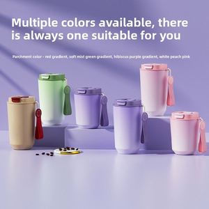 Nuevo Vaso Térmico de Acero Inoxidable 304, Diseño Elegante, Doble Boca para Beber, con Cordón, Taza de Café Portátil para Viajes - Product Image 2