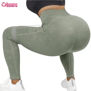 Customize Gym V Waist Leggings For Women Workout Butt Lifting Yoga Pants Sports Fitness Yoga Leggings With Pocket