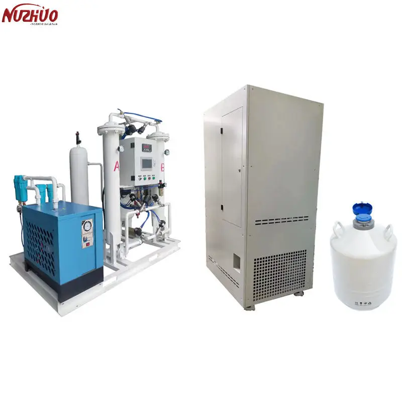 NUZHUO IVF Purposes Small Scale Liquid Nitrogen Plants 30L/h Generator Nitrogen Liquid 99.99%