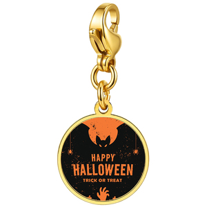 <span class=keywords><strong>Bracelet</strong></span> à breloques italien en acier inoxydable avec fermoir homard, motif Halloween 'Trick or Treat' et 'Potion Magique', breloques à clipser, bijoux mystiques - Product Image 5