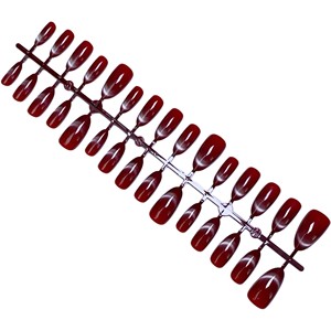 30 faux ongles à presser, couleur unie, effet œil de chat français, taille moyenne, <span class=keywords><strong>rouge</strong></span> nude, fournisseur - Product Image 4