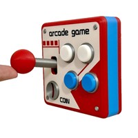 Panneau de commande rétro type 86 pour borne d'arcade, décoration créative pour salle de jeux, joystick, décoration de salle de jeux, commande simple, matériau PLA QY-2985