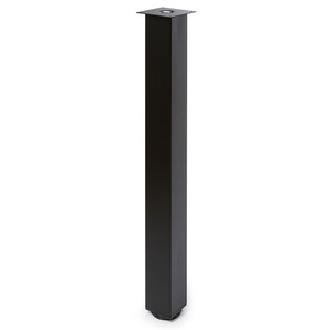 Set of 4 <b>adjustable</b> <b>table</b> <b>legs</b>. Plate size: 60x60 cm. <b>Height</b>: 710 mm. Black. For fixed <b>tables</b>. Model: Rigo - Product Image 1