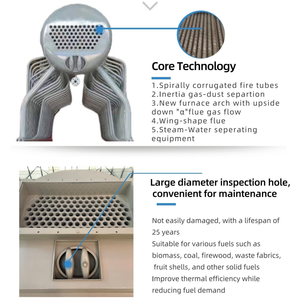 Chaudière à vapeur à grille à chaînes série DZL 6-7t/h, nouveau style horizontal, pour <span class=keywords><strong>chauffage</strong></span> <span class=keywords><strong>central</strong></span> industriel basse pression - Product Image 4
