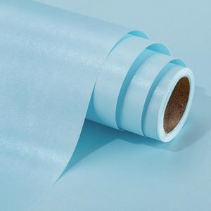 Yarcony Shimmer Baby Blue Wrapping <b>Paper</b> Roll 17 Inches X 33 Feet Solid Color Pearly Lustre Gift Wrap Birthday - Product Image 1