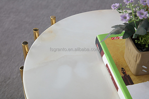 Nice Quality <strong>Marble</strong> <strong>Top</strong> Coffee <strong>Table</strong> Stainless Steel Furniture Indoor <strong>Side</strong> <strong>Table</strong> - Product Image 5