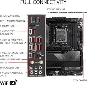 Nueva Placa Base R-ROG CROSSHAIR X670E HE-RO, Socket AM5, Compatible con CPU 7000, DDR5, Placa Base para Juegos de PC, en Stock - Product Image 5