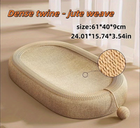Lit pour chat ovale en bois robuste, griffoir durable, résistant à l'humidité, construction anti-chute, jouet amusant pour chat, expérience de griffonnage saine et idéale