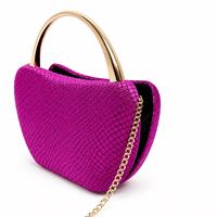 Sac de Soirée de Luxe Tendance avec Poignée Métallique, Pochette Formelle pour Fêtes, Bandoulière Amovible, Sac à Main Élégant pour Bal de Promo