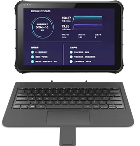 GENZO מחוספס 12 אינץ Windows 11 pro Tablet עם מקלדת עמיד למים IP65 מחוספס tablet עם rs485 windows 12 אינץ מוקשח tablet
