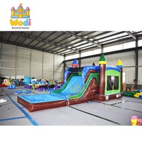 Toboggan aquatique gonflable pour piscine, qualité commerciale, PVC robuste, respectueux de l'environnement, taille personnalisée, garantie de 3 ans, pour location de fêtes pour enfants