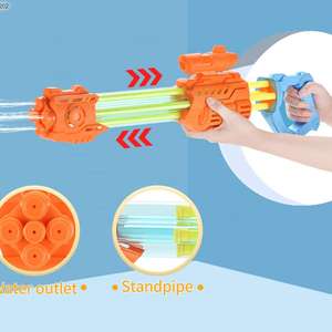 Outdoor Summer Beach Luftdruck pumpe Shooting <span class=keywords><strong>Toy</strong></span> 5 Rohr kanone Gatling Water Gun - Product Image 4