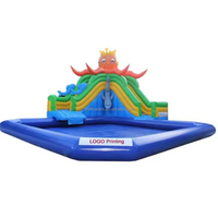 Toboggans gonflables pour piscine d'eau, toboggan aquatique, piscine gonflable avec toboggan