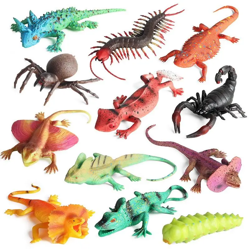 Realistic TPR animal simulation tpr toy mold stretch soft lizard toy