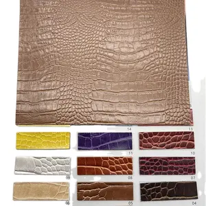 Helle Farbe Tierhaut Textur Muster Krokodil synthetisch Umwelt freundliche Produkte Pu Ledertasche Material
