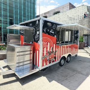 Remorque de voiture de nourriture de restaurant de rue bon marché avec panneau lumineux personnalisé pour la restauration camion de <span class=keywords><strong>salon</strong></span> de manucure mobile - Product Image 5