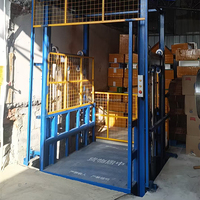 Plateforme élévatrice hydraulique à double chaîne -HT, type à rail de guidage fixe, élévateur de marchandises, table 1500x1500mm, télécommande électrique