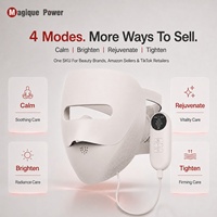 Masque facial LED 3D Magique Power 660nm 850nm, masque de traitement facial 4 couleurs, masque de luminothérapie LED rouge