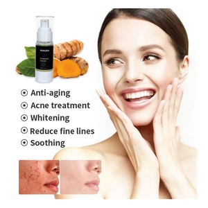 Free Sample Private Label Natural Organic Vegan Turmeric Powder Vitamin C Turmeric Serum <b>Brighten</b> Whitening Face Serum - Product Image 3