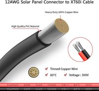ELFCULB 12AWG kabel Solar ke XT60i 2 10 25 35 50 75 100FT konektor Surya ke XT60i kabel adaptor untuk stasiun daya portabel
