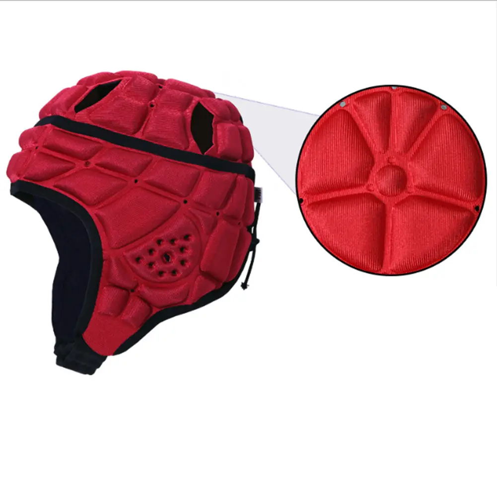 Hochwertiger verstellbarer Kopfschutz Schaum Baumwolle Sicherheits ausrüstung Unisex Rugby Helm für Jugendliche und Erwachsene