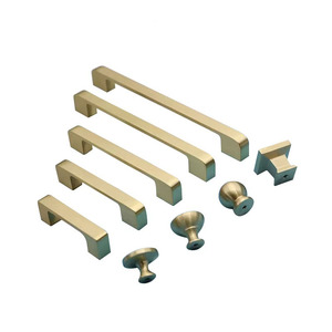Tiradores de Gabinete Dorados, Herrajes de Cocina, Tiradores de Gabinete de Latón Cepillado, Tiradores de Puerta en Forma de T, Juego de Tiradores Simétricos - Product Image 2