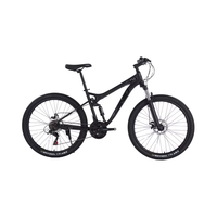 Un vélo de montagne pour adultes à suspension intégrale de 26 pouces, équipé d'un cadre en acier à haute teneur en carbone à 24 vitesses et de freins à disque