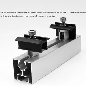 Solar Mounting <b>Bracket</b> <b>Black</b> Side Clamp Anodized Aluminum For Pv Panel Installation - Product Image 5