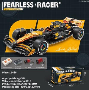 Coche de Carreras de <span class=keywords><strong>Fórmula</strong></span> <span class=keywords><strong>1</strong></span> a Escala <span class=keywords><strong>1</strong></span>:10 con Control Remoto, Bloques de Construcción, Modelo Recargable, Juguete de Ensamblaje Mecánico - Product Image 2