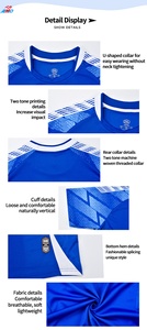 Kit de football en polyester de haute qualité, uniforme de sublimation confortable à séchage rapide, logo de l'équipe supérieure de football personnalisable, stock disponible - Product Image 5