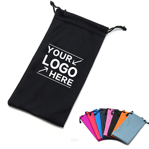 Drawstring <b>Glasses</b> Pouch Multi Color Protection <b>Case</b> Portable Eyewear Storage Bag Soft Microfiber Sunglasses Carrying Holder - Product Image 2