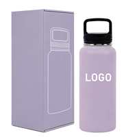 Gobelet isotherme à double paroi en acier inoxydable avec revêtement en poudre, couvercle avec paille, logo personnalisé, cadeau promotionnel d'entreprise, tasse thermos