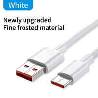 Cable USB Tipo C de Carga Súper Rápida 6A, Cable de Datos de Carga Rápida de 1m, Cable USB-C para Teléfonos Android Xiaomi