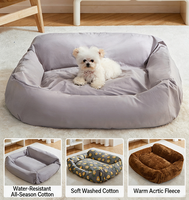 Coussin pour chien avec housse amovible, lavable, protection 360° anti-poils, respirant pour l'été, personnalisable pour la vente en gros et l'OEM