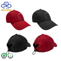 Casquettes de baseball OEM à 6 panneaux, logo personnalisé imprimé, style streetwear, noires, décontractées, pour activités quotidiennes, unisexes