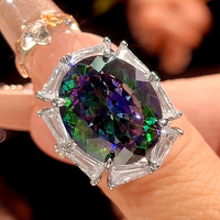 XILIANGFEIZI Nouveau modèle 2026, pendentif de luxe léger en forme d'œuf coloré, plaqué or cuivre vintage, 15*18