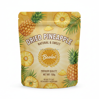 Sachet Doypack Personnalisé Imprimé sur Mesure pour Aliments et Snacks, 200g 500g, Emballage Refermable pour Fruits Séchés avec Fermeture Éclair, Fabrication OEM