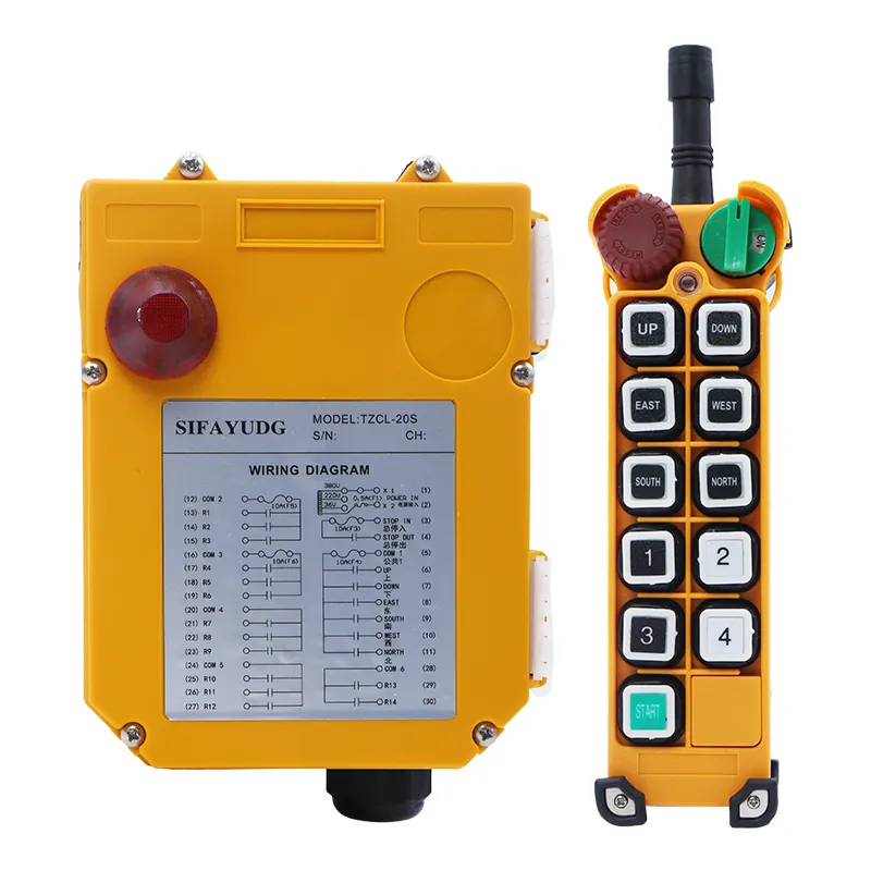 F24-10S Wholesale anti-shock industrial hoist radio 1 transmitter and 1 receiver crane wireless remote control switch