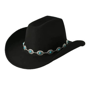 Sombrero de Vaquero Occidental para Fiesta o Festival, de Fieltro, con Ala Ancha y Moldeable, para Hombres y Mujeres - Product Image 4