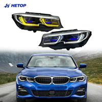 Phares HETOP G20 2019-2022, pièce auto bicolore LED, série 3 G28, jaune et blanc, DRL, interrupteur, feux de jour pour BMW